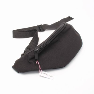 Black fabric bum bag