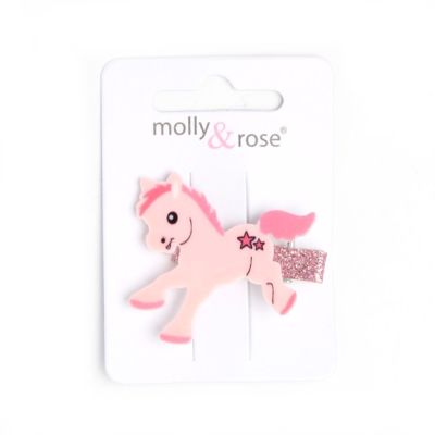 Pony motif beak clip 3.2cm