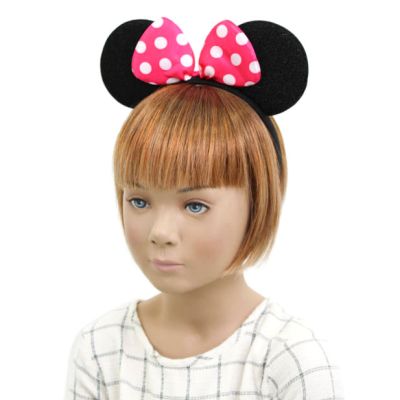 Mouse ears with satin bow on aliceband