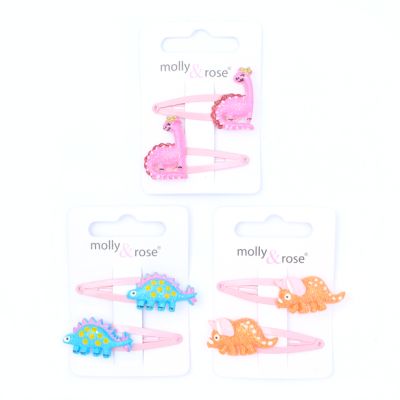 Card of 2 dinosaur motif sleepies. 4cm