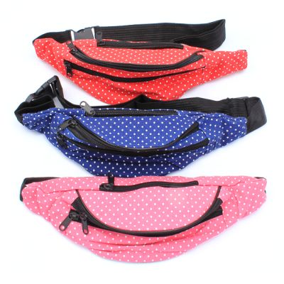 Polka dot fabric bum bag