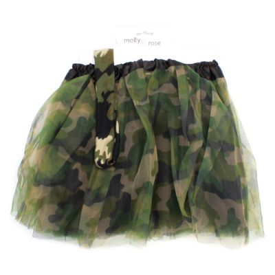 Child size camouflage tutu and matching bandeau set