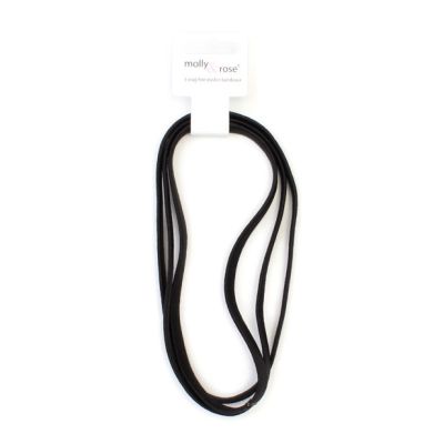 Elastic bandeau - Black - Card of 3 - 1cm thick