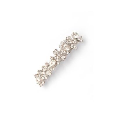 Crystal flower barrette 6.5cm