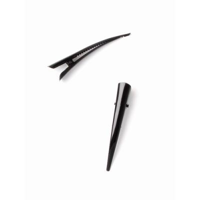 Card of 2 Black beak clips. 7.5cm