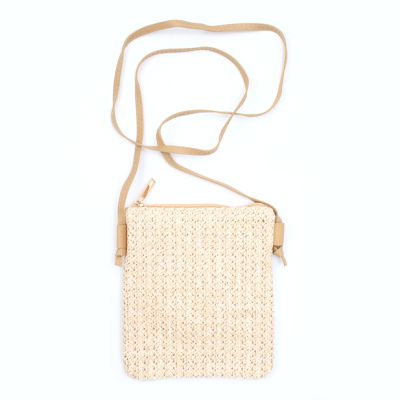 Natural look cross the body bag. 19x16cm
