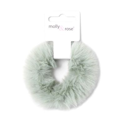 Small - Faux fur fabric scrunchie.Dia.7cm