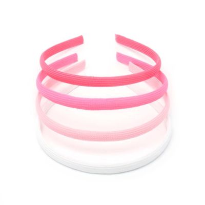 1cm wide covered aliceband. Card of 4