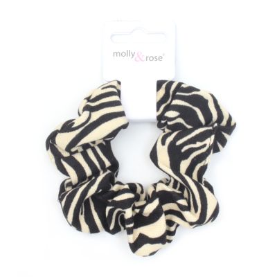 Regular - Black and cream scrunchies. Dia.10cm