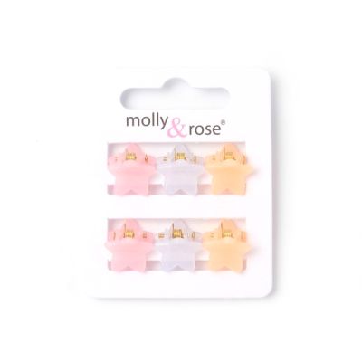 Card of 6 Star mini clamps. 1cm