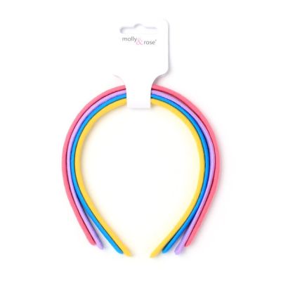 1cm wide covered aliceband. Card of 4