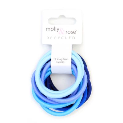 Recycled Elastics - Blue Mix - Card of 12 - 4mm thick