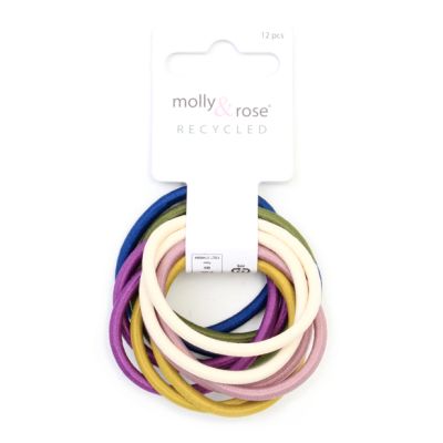 Recycled Elastics - Assorted - Card of 12 - 4mm thick