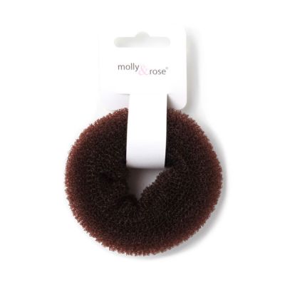 Dark Brown bun former 8x3.5cm