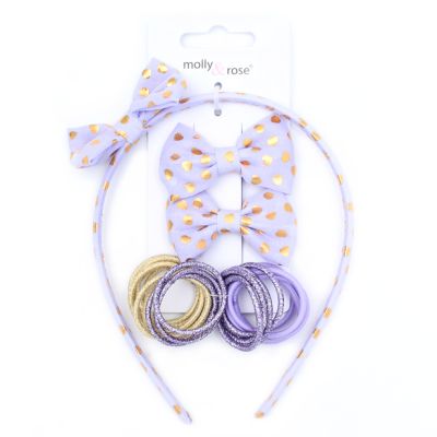 Bow Aliceband, Clips and Small Elastics Set