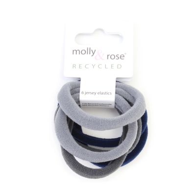 Recycled jersey elastics - Assorted - Card of 6 - 8mm thick