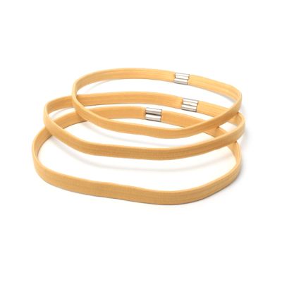 Elastic bandeau - Blonde - Card of 3 - 1cm thick