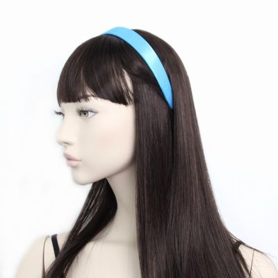 2.5cm wide satin aliceband. Bright colour mix