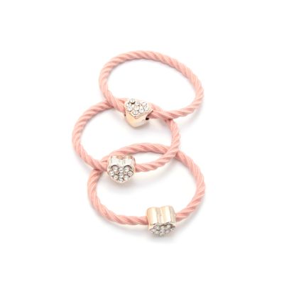 Twisted elastics - Heart motif - Card of 6 - 2mm thick