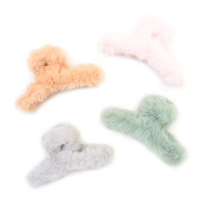 Faux fur covered clamp. 11cm