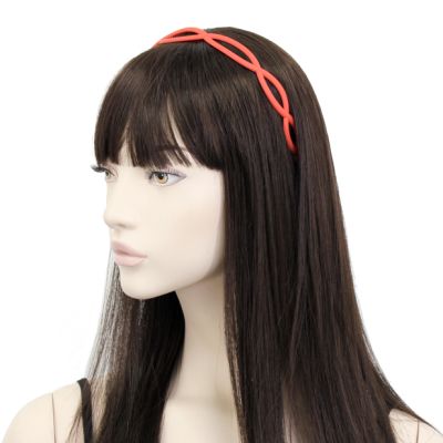 2.3cm matt plastic weave style aliceband