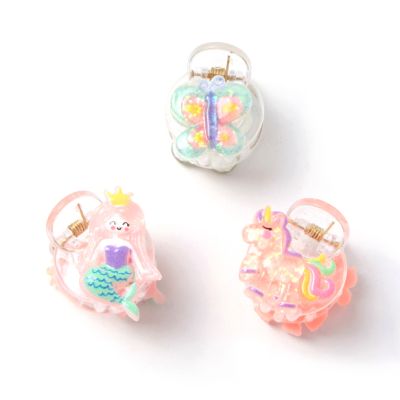 Card of 2 motif mini clamps. 2cm