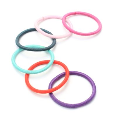 Organic cotton elastics - Assorted - Card of 6 - 4mm thick