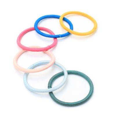 Organic cotton elastics - Assorted - Card of 6 - 4mm thick