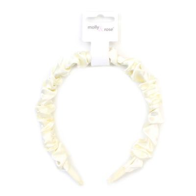 2cm wide ruched fabric aliceband