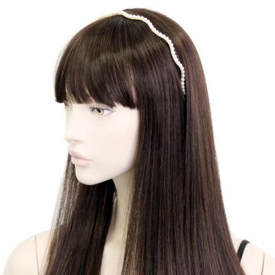 5mm wide wavy pearl bead aliceband