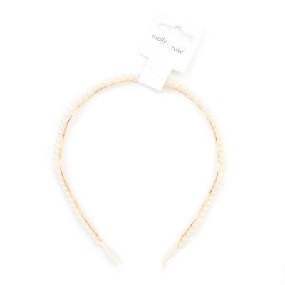 5mm wide wavy pearl bead aliceband