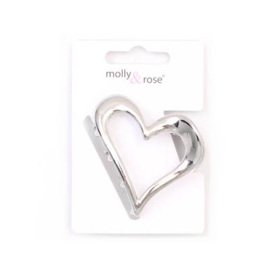 Open metal heart clamp 6cm