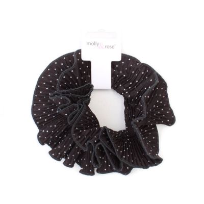 Extra Large - Double layered polka dot ribbed scrunchie.Dia.14cm