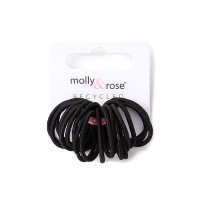 Mini elastic - Black - Card of 20 - 2mm thick