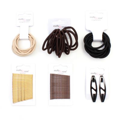 Clip strip of assorted basic elastics and grips
