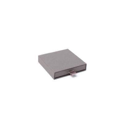 9x9x2cm. Grey kraft matchbox style gift box