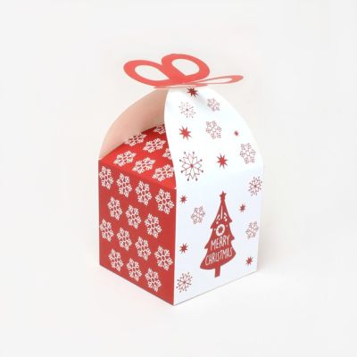 10.5x10.5x10.5cm. Christmas fold flat gift box