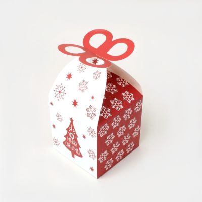 10.5x10.5x10.5cm. Christmas fold flat gift box