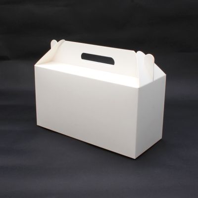 22.6x9.5x12.2cm. White fold flat gable gift box