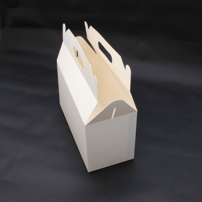 22.6x9.5x12.2cm. White fold flat gable gift box