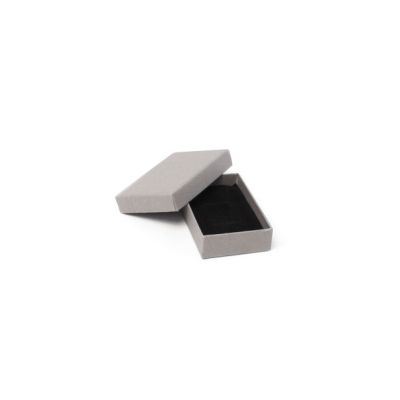 Cufflink / Earring box. 8x5x2cm. Grey kraft gift box.