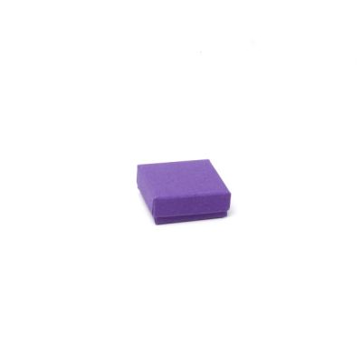 Ring box. 5x5x2cm. Purple kraft gift box.