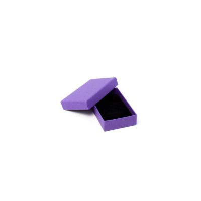 Cufflink / Earring box. 8x5x2cm. Purple kraft gift box.