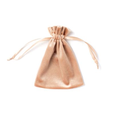 15.5x12cm. Natural colour velvet pouch