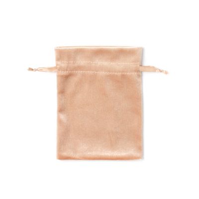15.5x12cm. Natural colour velvet pouch