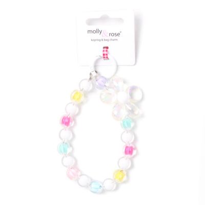 Flower bead keyring / bag charm