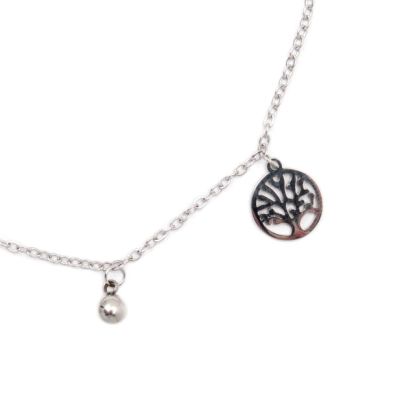 Tree of Life silver charm anklet
