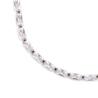 Rectangle crystal anklet