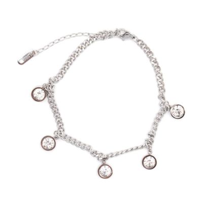 Chunky chain anklet with crystal charms