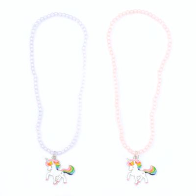 Beaded necklace with Unicorn pendant